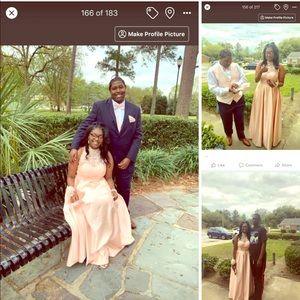 Coral Two piece prom dress